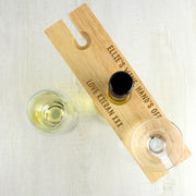 Engraved Free Text Wine Glasses & Bottle Holder