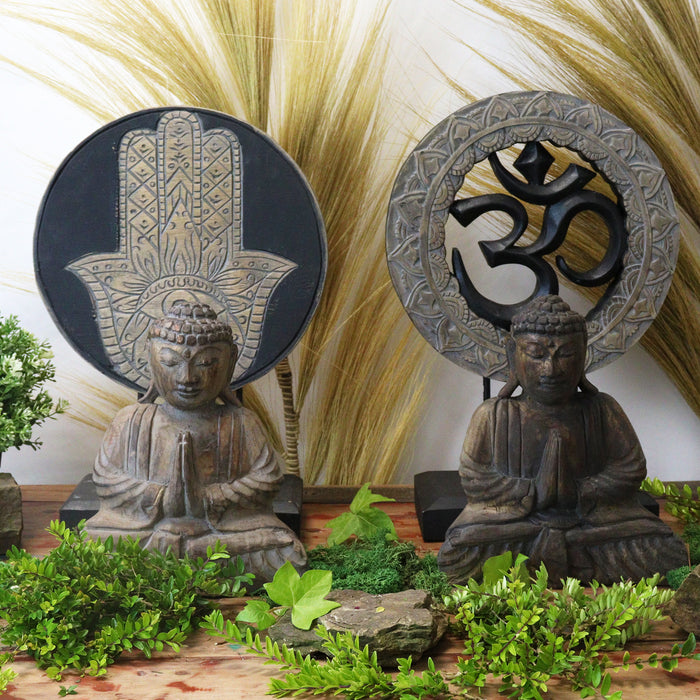 Buddha Feng Shui Set - Hamsa - Grey