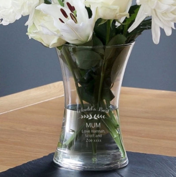 Engraved World’s Best Mum Vase