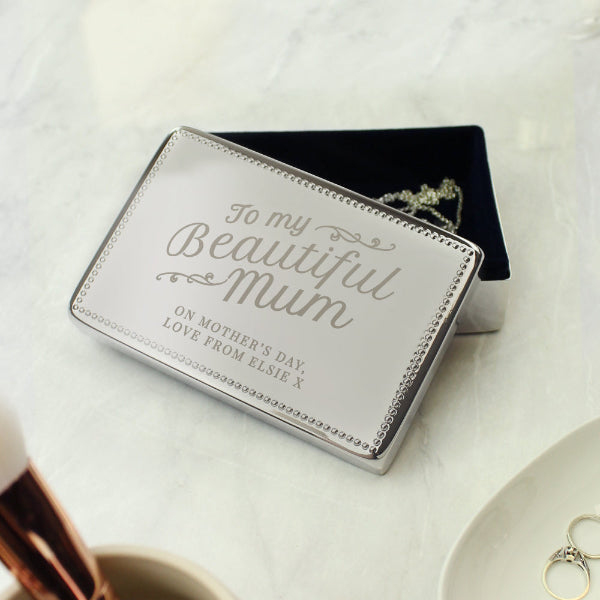 Personalised Beautiful Mum Jewellery Box