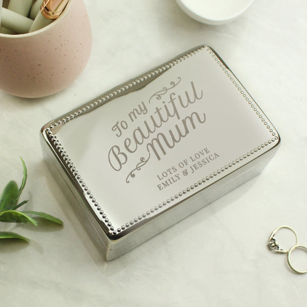 Personalised Beautiful Mum Jewellery Box