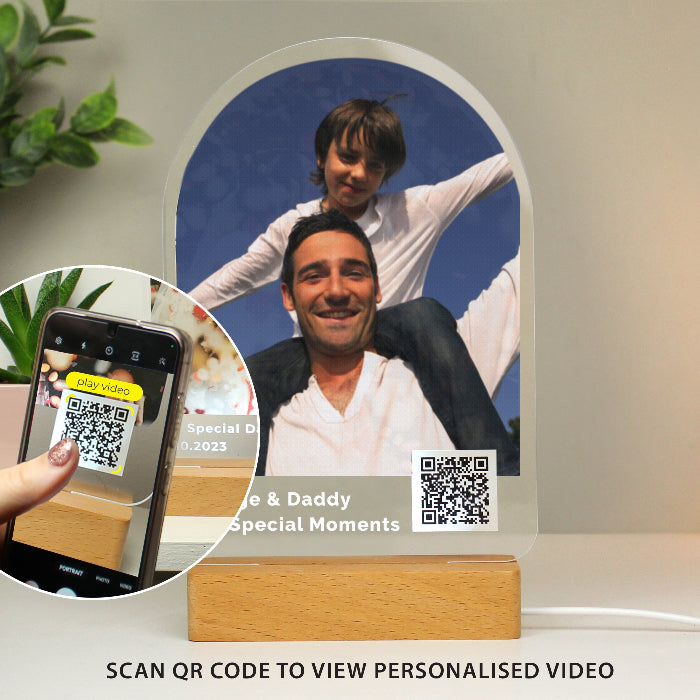Personalised QR Photo Upload Video Link LED Light