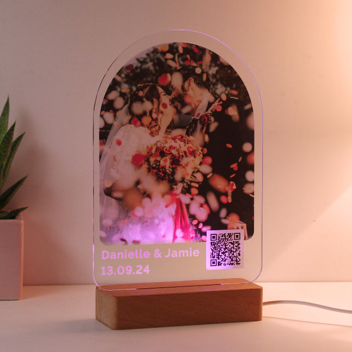 Personalised QR Photo Upload Video Link LED Light