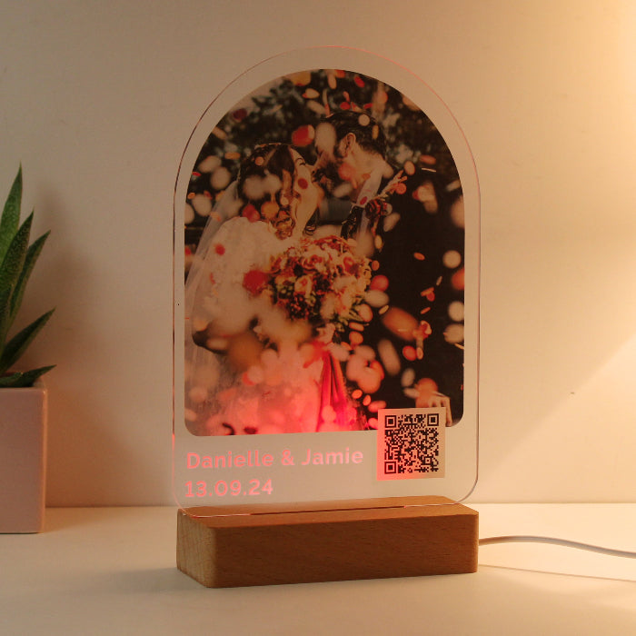 Personalised QR Photo Upload Video Link LED Light