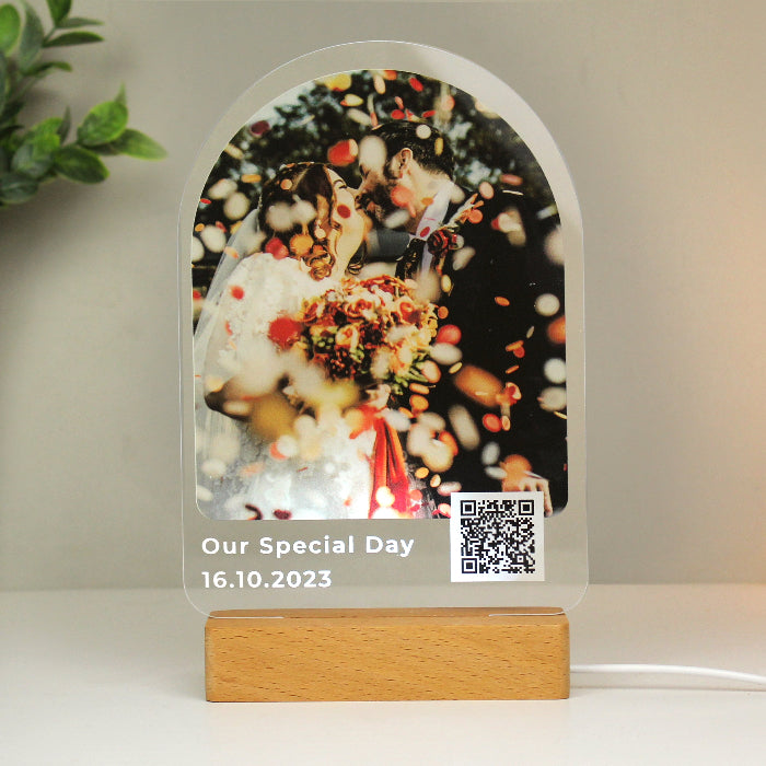 Personalised QR Photo Upload Video Link LED Light