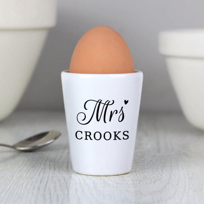 Personalised Mrs Wedding Egg Cup