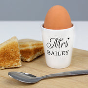 Personalised Mrs Wedding Egg Cup