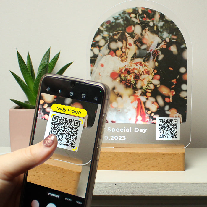 Personalised QR Photo Upload Video Link LED Light