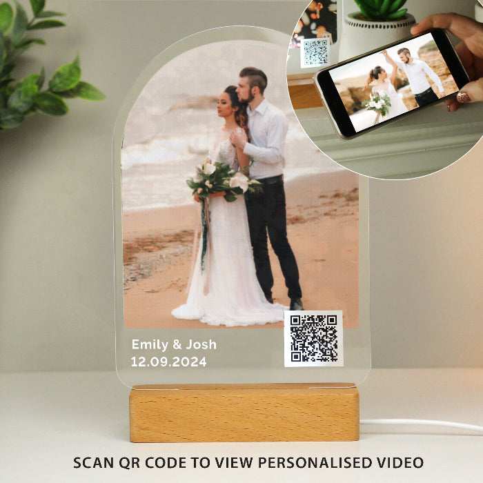Personalised QR Photo Upload Video Link LED Light