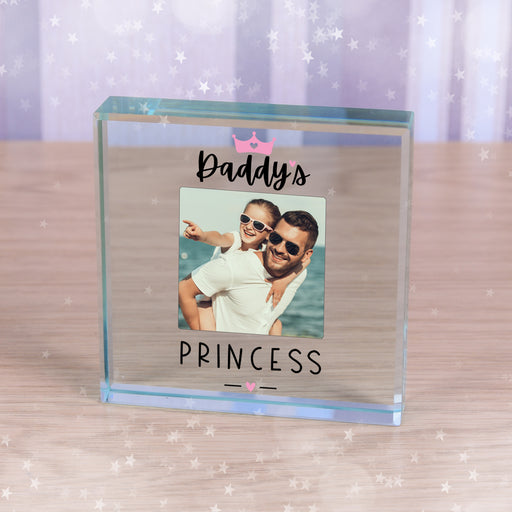 Daddys Princess Photo Glass Token Keepsake Gift