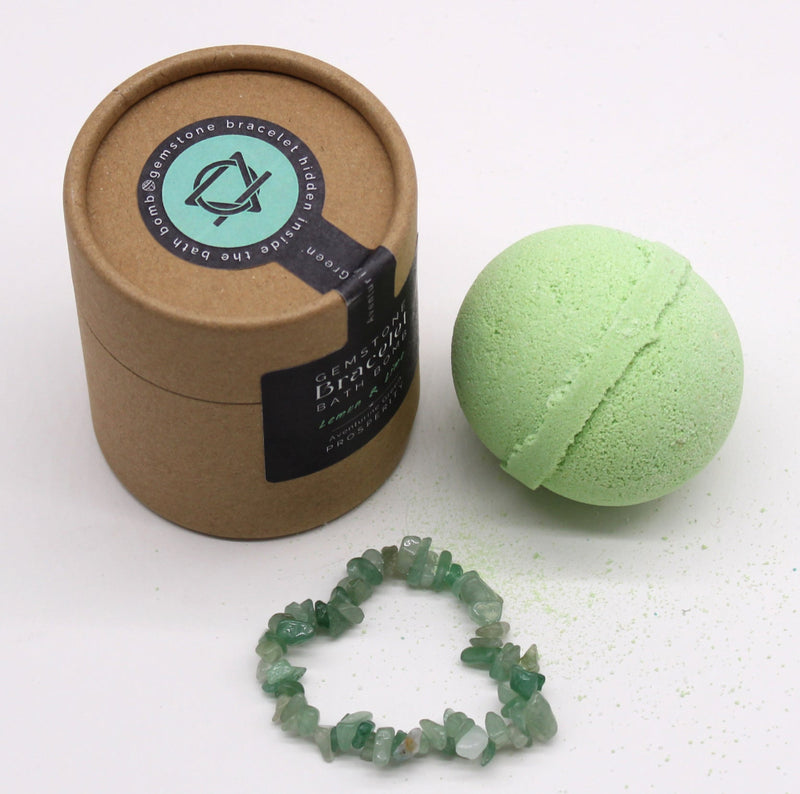 Green Aventurine Gem Bracelet Bath Bomb