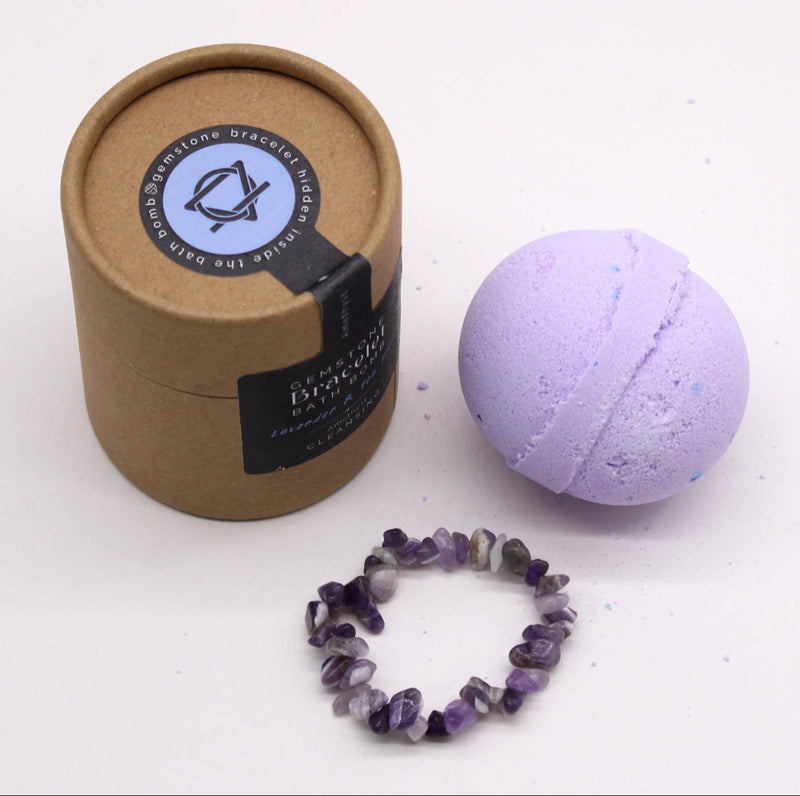 Hidden Amethyst Gem Bracelet Bath Bomb