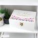 Personalised Wild Flower White Wooden Keepsake Box