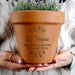 Personalised 33rd Anniversary Terracotta Plant Pot - Floral