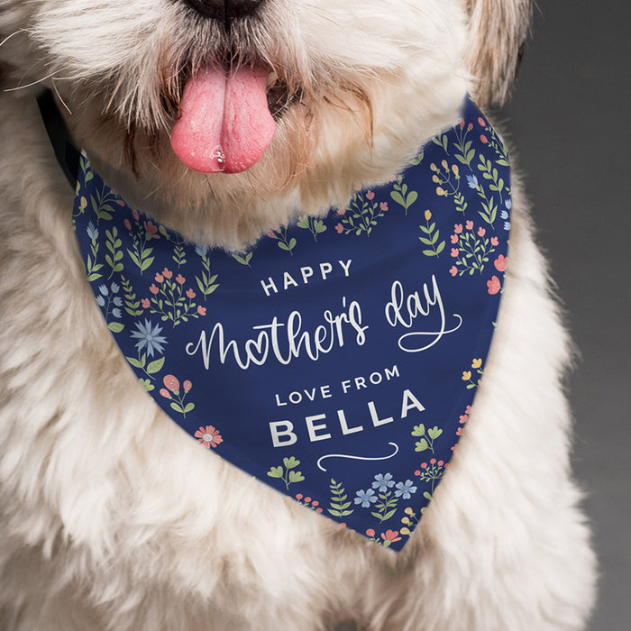 Personalised Happy Mothers Day Dog Bandana