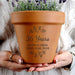 Personalised 36th Anniversary Terracotta Plant Pot - Floral