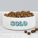 Personalised Blue Spots Name Medium Dog Bowl - 15cm
