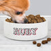 Personalised Pink Spots Name Medium Dog Bowl - 15cm