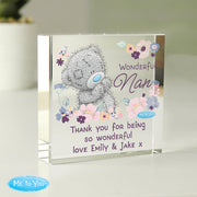 Personalised Me to You Wonderful Nan Glass Block Gift