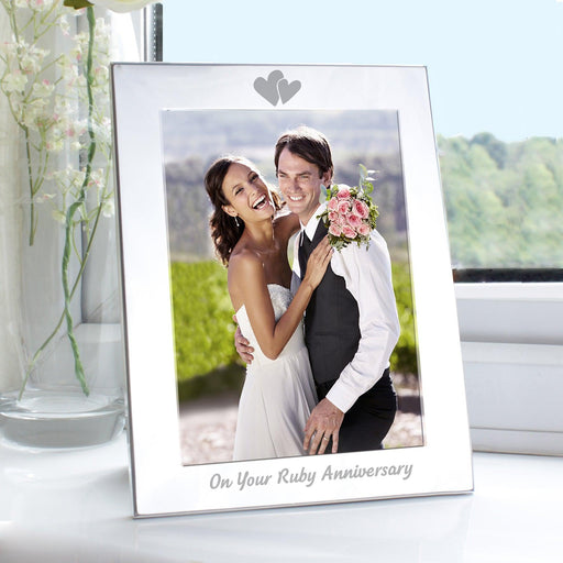 On Your Ruby Anniversary Photo Frame - Silver 5x7