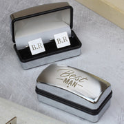 Engraved Best Man Wedding Cufflinks & Box Gift Set