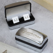 Engraved Groomsman Wedding Cufflinks & Box Gift Set