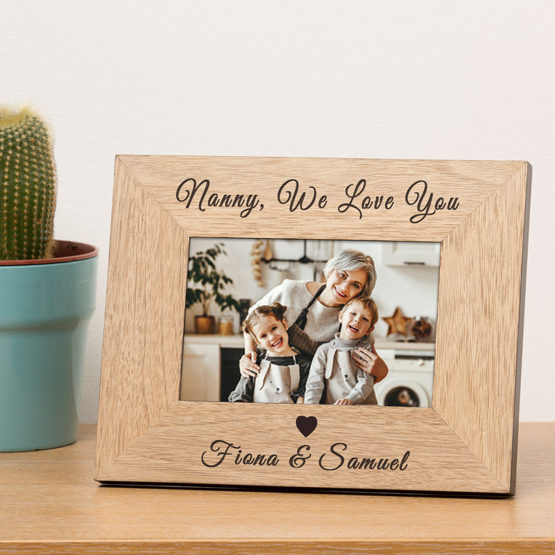 Personalised Nanny I/We love You Photo Frame