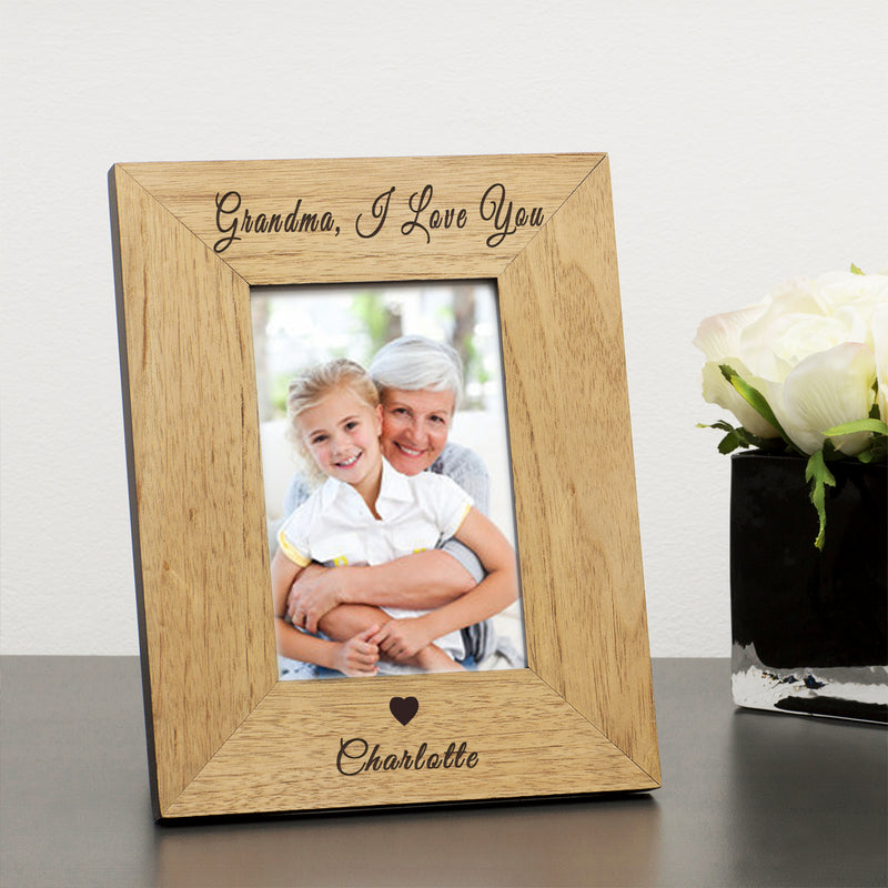 Personalised Grandma I/We love You Photo Frame