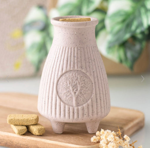 Greige Ribbed Palo Santo Brick Burner