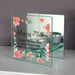 Personalised Floral 75th Birthday Mirrored Glass Tea Light Holder