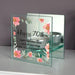 Personalised Floral 70th Birthday Mirrored Glass Tea Light Holder