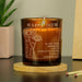 Personalised 70th Birthday Birth Flower Amber Glass Candle