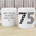 Personalised 75th Birthday Mug - Monotone