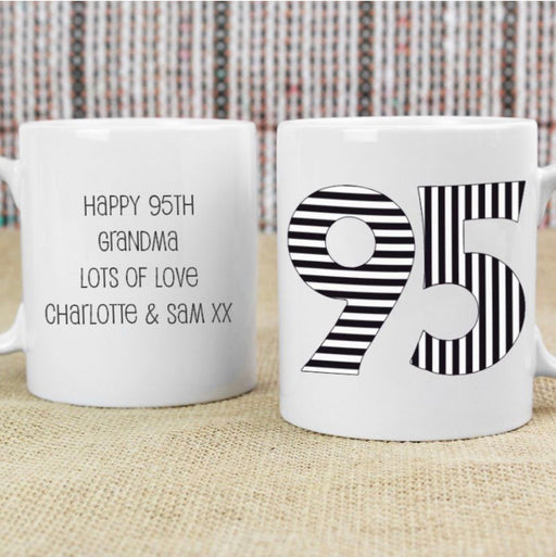 Personalised 95th Birthday Mug - Monotone