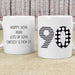 Personalised 90th Birthday Mug - Monotone