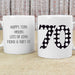 Personalised 70th Birthday Mug - Monotone