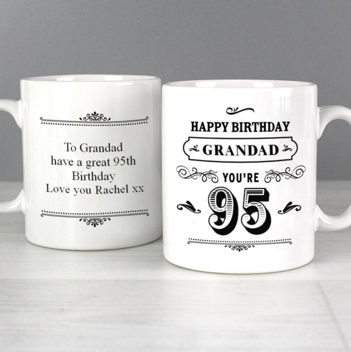 Personalised 95th Birthday Vintage Mug