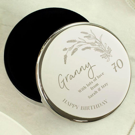 Personalised 70th Birthday Trinket Box - Any Message