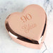 Personalised 90th Birthday Heart Trinket Box - Rose Gold