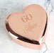 Personalised 60th Birthday Heart Trinket Box - Rose Gold