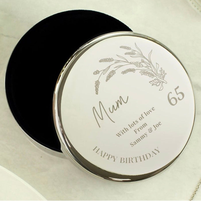 Personalised 65th Birthday Trinket Box - Any Message