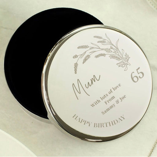 Personalised 65th Birthday Trinket Box - Any Message