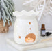 Christmas Iridescent White Snowflake Oil Burner & Wax Melt Warmer