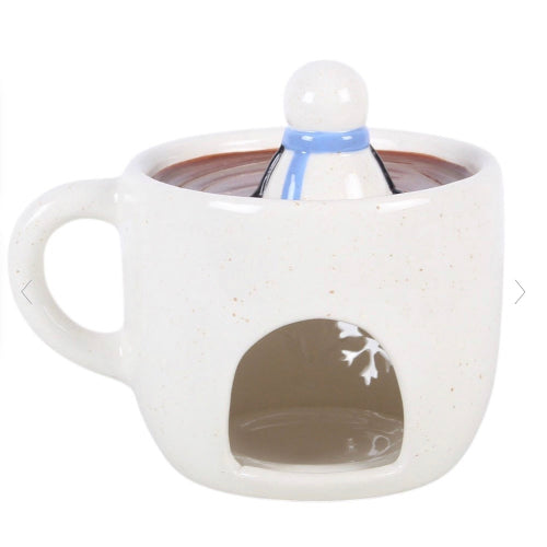 Christmas Snowman Hot Chocolate Oil Burner & Wax Melt Warmer