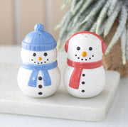 Christmas Winter Snowmen Salt and Pepper Shakers Set