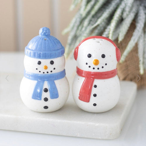 Christmas Winter Snowmen Salt and Pepper Shakers Set
