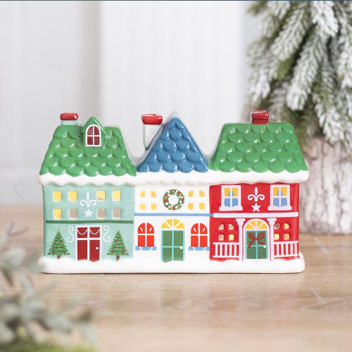Christmas Village Street Tealight and Incense Cone Holder