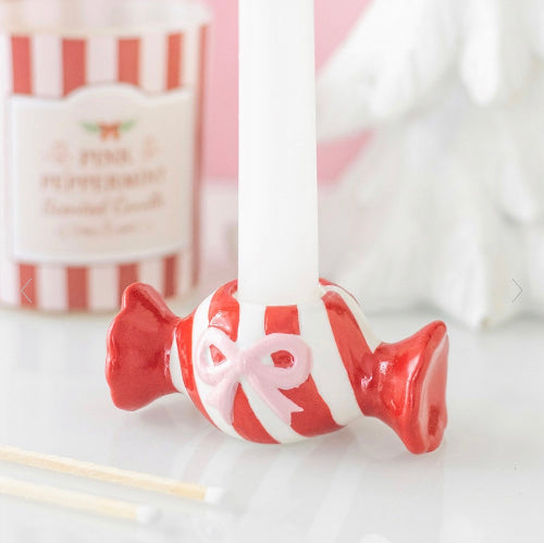 Sugarplum Bakery Christmas Candy Taper Candle Holder