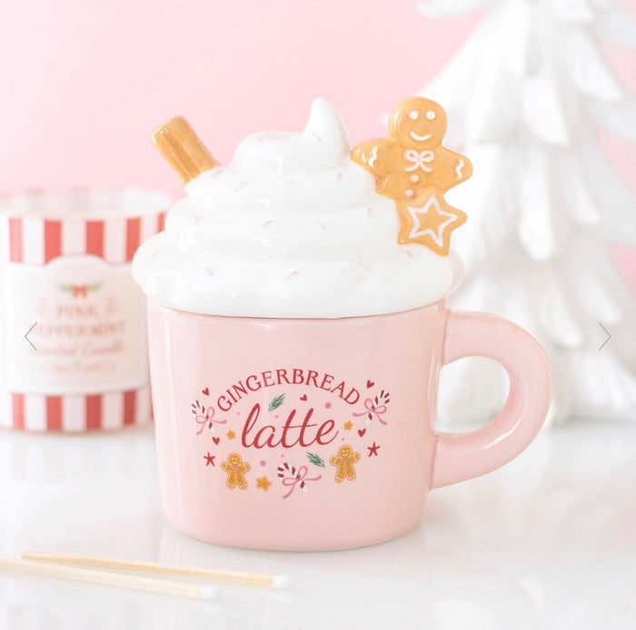 Sugarplum Bakery Christmas Pink Gingerbread Latte Oil Burner & Wax Melt Warmer
