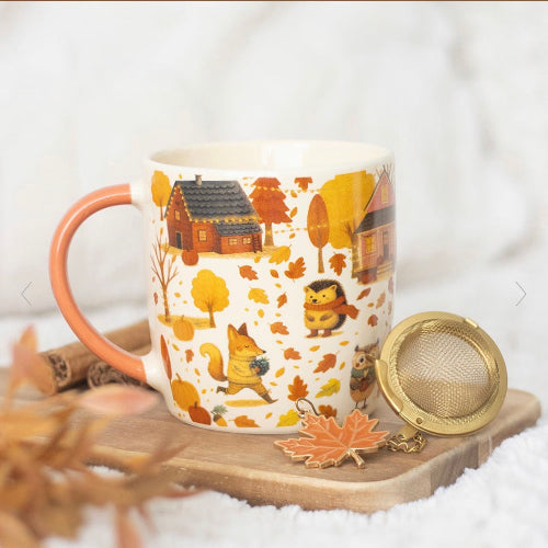 Creature Comforts Autumn Mug and Tea Strainer Set